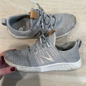 New Balance Light Gray Athletic Shoes